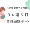 切迫早産で入院中　36週5日第2子出産レポート